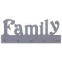 FAMILY gray wall coat rack 74x29.5 cm by vidaXL, Hat and coat racks - Ref: Foro24-284246, Price: 37,95 €, Discount: %