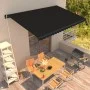 Anthracite gray manual retractable awning 450x300 cm by , Awnings - Ref: Foro24-3051240, Price: 338,01 €, Discount: %