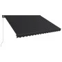 Anthracite gray manual retractable awning 450x300 cm by , Awnings - Ref: Foro24-3051240, Price: 338,01 €, Discount: %