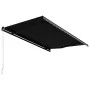 Anthracite gray manual retractable awning 450x300 cm by , Awnings - Ref: Foro24-3051240, Price: 338,01 €, Discount: %