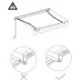 Anthracite gray manual retractable awning 450x300 cm by , Awnings - Ref: Foro24-3051240, Price: 338,01 €, Discount: %