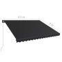 Anthrazitgraue manuell einziehbare Markise 450x300 cm von , Markisen - Ref: Foro24-3051240, Preis: 368,83 €, Rabatt: %