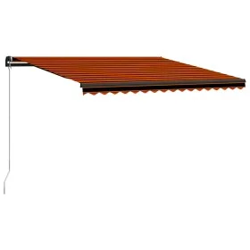 Orange and brown retractable manual awning 450x300 cm by , Awnings - Ref: Foro24-3055195, Price: 329,12 €, Discount: %