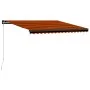 Toldo manual retráctil naranja y marrón 450x300 cm de , Toldos - Ref: Foro24-3055195, Precio: 329,19 €, Descuento: %