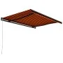 Toldo manual retráctil naranja y marrón 450x300 cm de , Toldos - Ref: Foro24-3055195, Precio: 329,19 €, Descuento: %