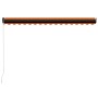 Orange and brown retractable manual awning 450x300 cm by , Awnings - Ref: Foro24-3055195, Price: 350,48 €, Discount: %