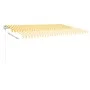 Automatische Markise LED-Windsensor gelb/weiß 500x300cm von , Markisen - Ref: Foro24-3068953, Preis: 646,48 €, Rabatt: %