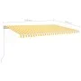 Automatische Markise LED-Windsensor gelb/weiß 500x300cm von , Markisen - Ref: Foro24-3068953, Preis: 646,48 €, Rabatt: %