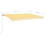 Automatische Markise LED-Windsensor gelb/weiß 500x300cm von , Markisen - Ref: Foro24-3068953, Preis: 689,02 €, Rabatt: %