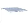 Automatische Markise LED-Windsensor blau und weiß 400x350 cm von , Markisen - Ref: Foro24-3068991, Preis: 595,17 €, Rabatt: %