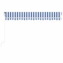 Automatic awning LED wind sensor blue and white 400x350 cm by , Awnings - Ref: Foro24-3068991, Price: 593,71 €, Discount: %