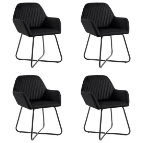 Esszimmerstühle 4 Einheiten aus schwarzem Samt von vidaXL, Essstühle - Ref: Foro24-277011, Preis: 355,30 €, Rabatt: %