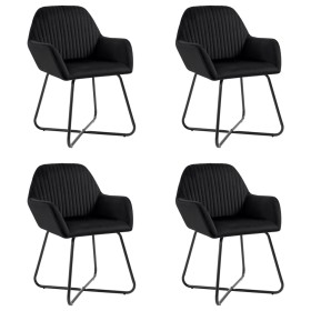 Esszimmerstühle 4 Einheiten aus schwarzem Samt von vidaXL, Essstühle - Ref: Foro24-277011, Preis: 360,40 €, Rabatt: %