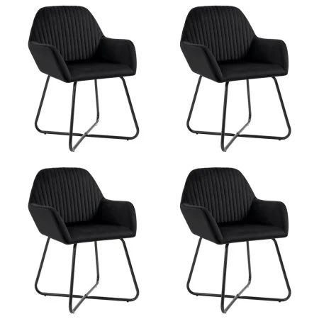 Esszimmerstühle 4 Einheiten aus schwarzem Samt von vidaXL, Essstühle - Ref: Foro24-277011, Preis: 355,30 €, Rabatt: %