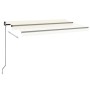 Cream manual retractable awning 450x300 cm by , Awnings - Ref: Foro24-3069117, Price: 386,91 €, Discount: %