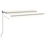 Toldo retráctil manual crema 450x300 cm de , Toldos - Ref: Foro24-3069117, Precio: 345,79 €, Descuento: %