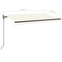 Toldo retráctil manual crema 450x300 cm