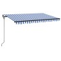 Manuell ausfahrbare Markise mit blauer und weißer LED 400x300 cm von , Markisen - Ref: Foro24-3069101, Preis: 300,72 €, Rabat...