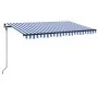 Toldo retráctil manual con LED azul y blanco 400x300 cm de , Toldos - Ref: Foro24-3069101, Precio: 324,26 €, Descuento: %