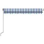 Toldo retráctil manual con LED azul y blanco 400x300 cm de , Toldos - Ref: Foro24-3069101, Precio: 324,26 €, Descuento: %