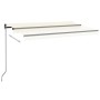 Cream manual retractable awning 450x350 cm by , Awnings - Ref: Foro24-3069197, Price: 432,37 €, Discount: %