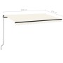 Cream manual retractable awning 450x350 cm by , Awnings - Ref: Foro24-3069197, Price: 432,37 €, Discount: %
