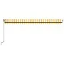 Yellow and white manual retractable awning 500x350 cm by , Awnings - Ref: Foro24-3069218, Price: 430,31 €, Discount: %