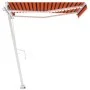 Automatic awning LED wind sensor orange brown 300x250 cm by , Awnings - Ref: Foro24-3069515, Price: 584,08 €, Discount: %