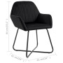 Esszimmerstühle 4 Einheiten aus schwarzem Samt von vidaXL, Essstühle - Ref: Foro24-277011, Preis: 360,40 €, Rabatt: %