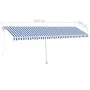 Automatische Markise LED-Windsensor blau und weiß 600x300 cm von , Markisen - Ref: Foro24-3069611, Preis: 898,15 €, Rabatt: %