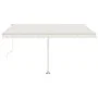 Automatic awning with LED and wind sensor cream 400x350 cm by , Awnings - Ref: Foro24-3069632, Price: 718,95 €, Discount: %