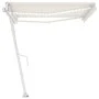 Automatic awning with LED and wind sensor cream 400x350 cm by , Awnings - Ref: Foro24-3069632, Price: 718,95 €, Discount: %