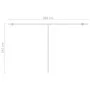 Automatic awning with LED and wind sensor cream 400x350 cm by , Awnings - Ref: Foro24-3069632, Price: 718,95 €, Discount: %