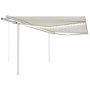 Automatic awning with LED and wind sensor cream 4x3.5 m by , Awnings - Ref: Foro24-3070032, Price: 699,46 €, Discount: %