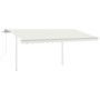 Automatic awning with LED and wind sensor cream 4x3.5 m by , Awnings - Ref: Foro24-3070032, Price: 699,46 €, Discount: %