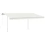 Toldo automático con LED y sensor de viento crema 4x3,5 m de , Toldos - Ref: Foro24-3070032, Precio: 687,40 €, Descuento: %