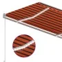Automatic LED awning and wind sensor orange brown 3x2.5 m by , Awnings - Ref: Foro24-3069915, Price: 574,36 €, Discount: %