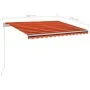 Automatic LED awning and wind sensor orange brown 3x2.5 m by , Awnings - Ref: Foro24-3069915, Price: 574,36 €, Discount: %