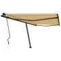 Yellow and white manual retractable foot awning 450x350 cm by , Awnings - Ref: Foro24-3069838, Price: 499,15 €, Discount: %