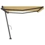 Yellow and white manual retractable foot awning 450x350 cm by , Awnings - Ref: Foro24-3069838, Price: 499,15 €, Discount: %