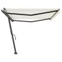 Toldo de pie retráctil manual color crema 500x300 cm de , Toldos - Ref: Foro24-3069777, Precio: 491,93 €, Descuento: %