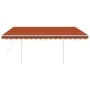 Automatic awning with LED and wind sensor orange brown 4x3m by , Awnings - Ref: Foro24-3069955, Price: 691,53 €, Discount: %