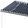 Blau-weiße manuell ausziehbare Fußmarkise 600 x 300 cm von , Markisen - Ref: Foro24-3069796, Preis: 609,07 €, Rabatt: %