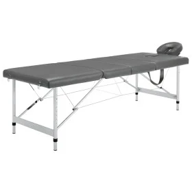 Massage table 4 zones anthracite aluminum structure 186x68 cm by vidaXL, massage tables - Ref: Foro24-110176, Price: 176,82 €...