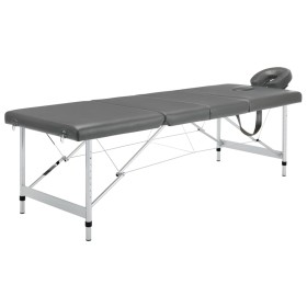 Massageliege 4 Zonen anthrazitfarbene Aluminiumstruktur 186x68 cm von vidaXL, Massageliegen - Ref: Foro24-110176, Preis: 179,...