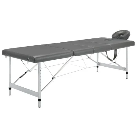 Massageliege 4 Zonen anthrazitfarbene Aluminiumstruktur 186x68 cm von vidaXL, Massageliegen - Ref: Foro24-110176, Preis: 176,...
