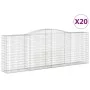 Gabion baskets 20 pcs arc shape iron 400x50x140/160cm by , Pots and planters - Ref: Foro24-3147032, Price: 3,00 €, Discount: %