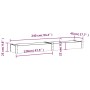 Flowerbed planter with gray fir wood lining 240x45x25 cm by , Pots and planters - Ref: Foro24-364297, Price: 78,95 €, Discoun...