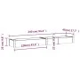 Flowerbed planter with gray fir wood lining 240x45x25 cm by , Pots and planters - Ref: Foro24-364297, Price: 93,17 €, Discoun...