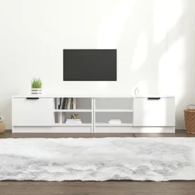 Mueble para TV 2 pzas madera contrachapada blanco 80x35x36,5 cm de , Muebles TV - Ref: Foro24-811467, Precio: 86,35 €, Descue...